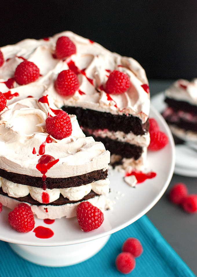 Chocolate-Meringue-Layer-Cake-with-Raspberries-and-Cream-1