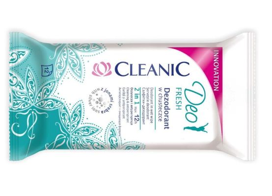 Cleanic Deo Fresh dezodorant w chusteczce_cena 3.99 zł (12 szt.)