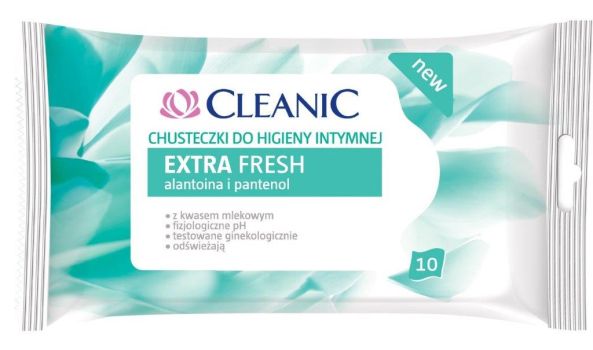 Cleanic Extra Fresh chusteczki do higieny intymnej_cena 4.99 zł (10 szt....