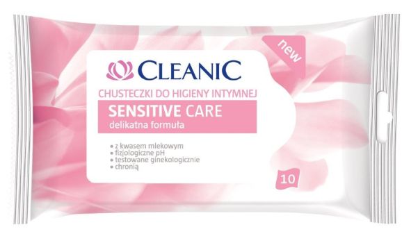 Cleanic Sensitive Care chusteczki do higieny intymnej_cena 4.99 zł (10 s...