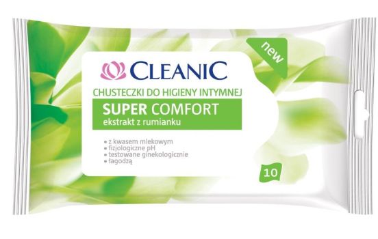 Cleanic Super Comfort chusteczki do higieny intymnej_cena 4.99 zł (10szt...