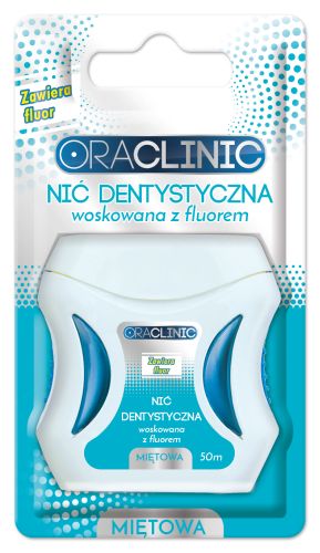 OraClinic nić dentystyczna woskowana z fluorem