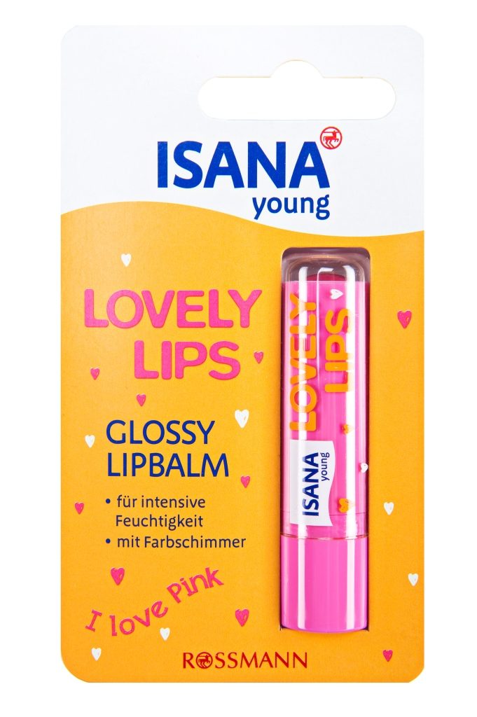 Isana Young Lovely pomadka Pink, cena 4,99zł 4,8 g (2)