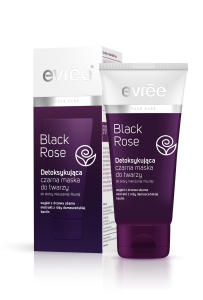 EVREE_Black Rose detoksykująca, czarna maska do twarzy