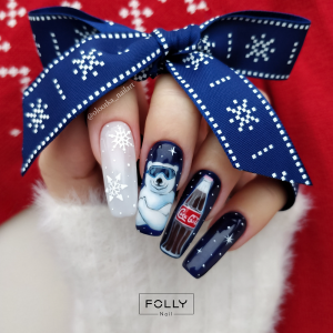 manicure na święta Bożego Narodzenia